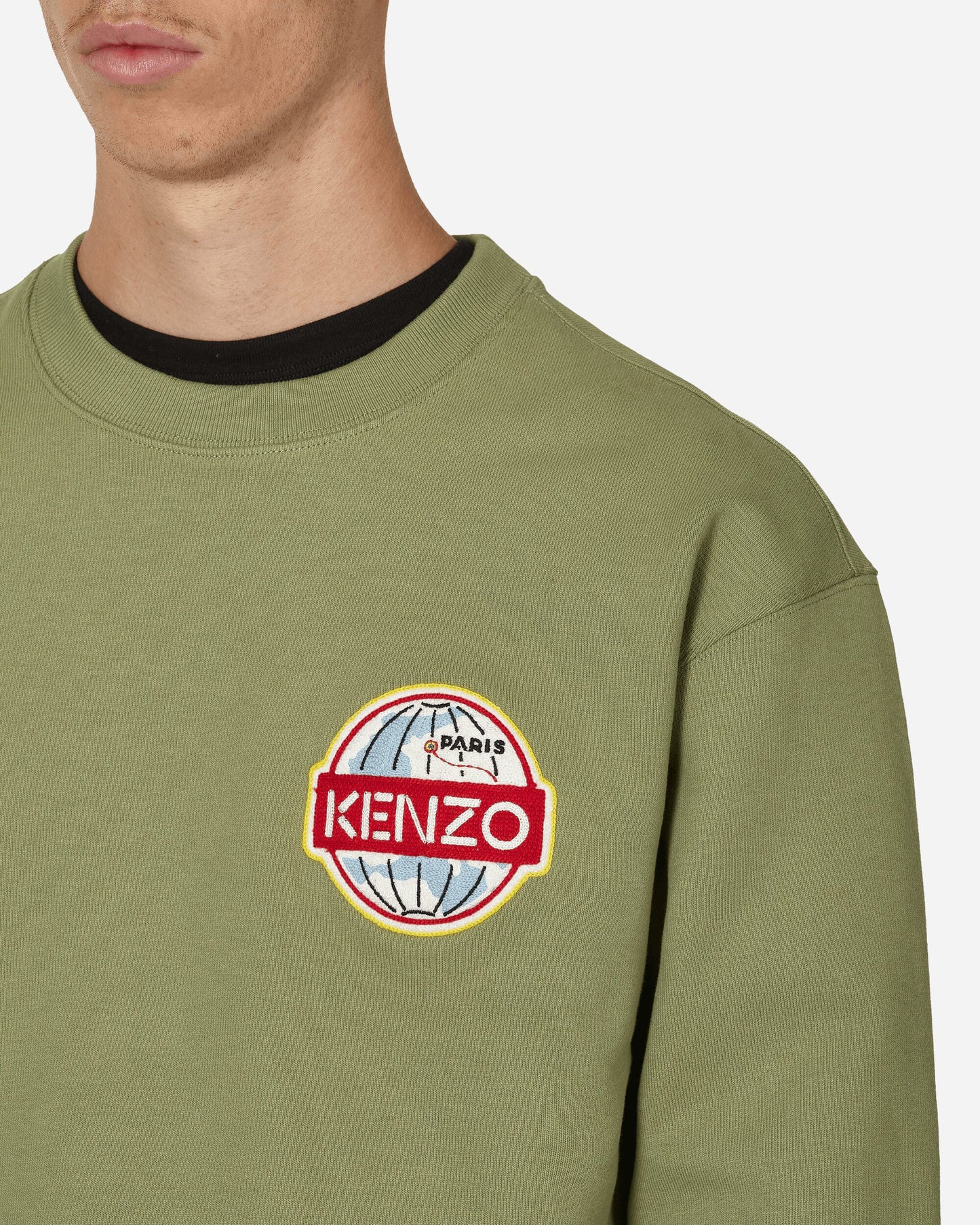 'KENZO Travel' Crewneck Sweatshirt Sage Green